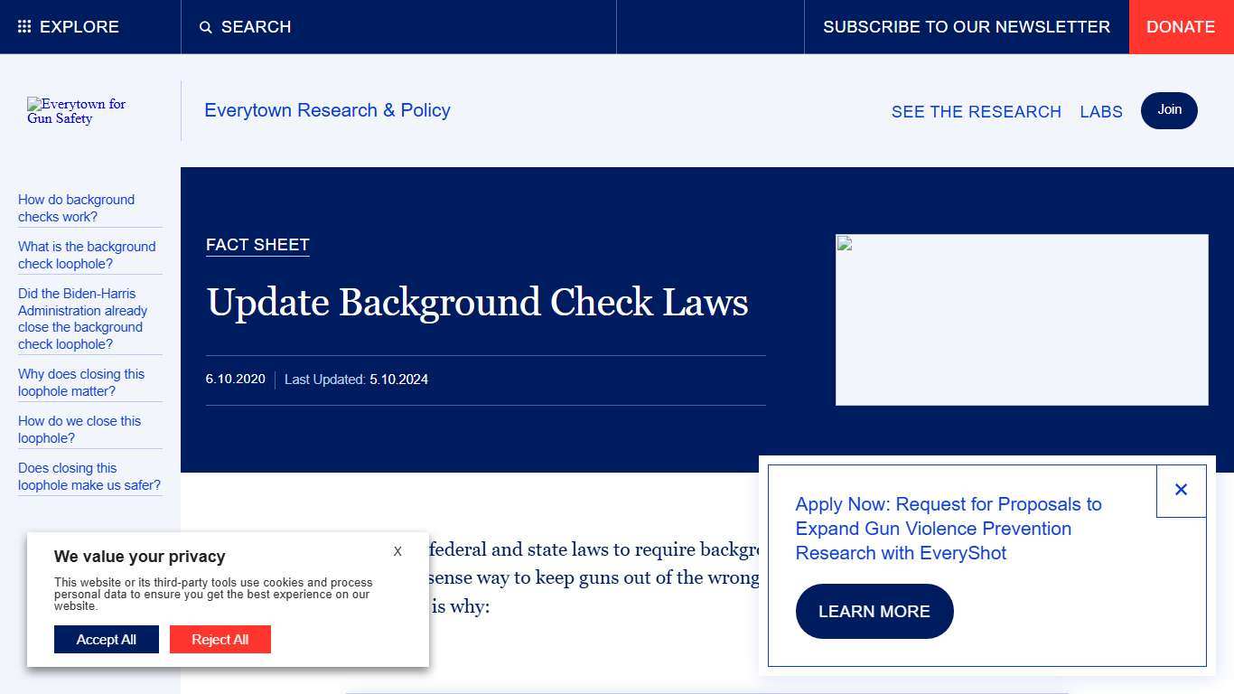 Update Background Check Laws | Everytown Research & Policy